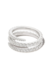 Anita Ko 18kt White Gold Diamond Coil Ring In Silber