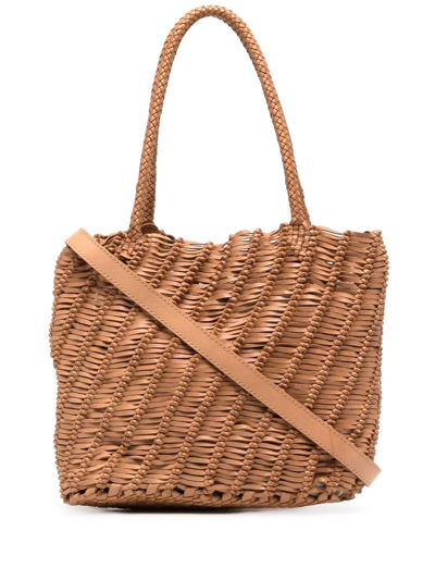 Officine Creative Susan Woven Tote Bag In Neutrals