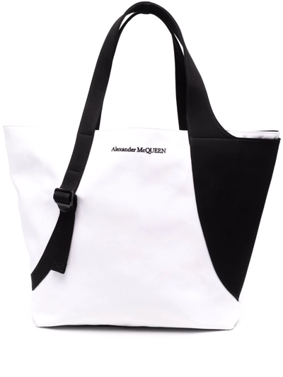 Alexander Mcqueen Harness Tote Bag In White