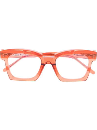 Kuboraum Geometric Optical Glasses In Orange