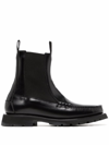 Hereu Elasticated-panels Ankle Boots In Black