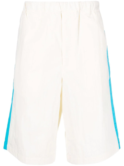 Kenzo Colour-block Panel Shorts Cream In White