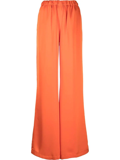 Merci High-waist Wide-leg Trousers In Orange