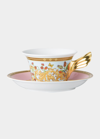 VERSACE BUTTERFLY GARDEN TEA CUP & SAUCER