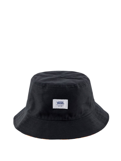 Vans Logo-patch Bucket Hat In Schwarz