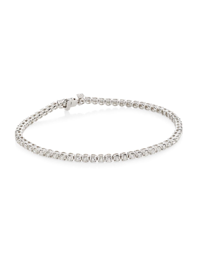 Saks Fifth Avenue Women's 14k White Gold & 1.00 Tcw Diamond Tennis Bracelet