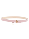 Versace Virtus Leather Belt In English Rose