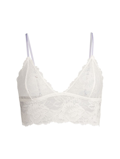 Free People Everyday Lace Longline Bra In Ivory