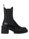 VERSACE WOMEN'S LEATHER CHELSEA BOOTS