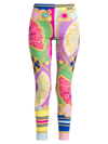 Versace Ventagli Print Technical Fabric Leggings In Neutral