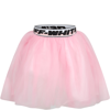OFF-WHITE PINK SKIRT FOR GIRL WITH LOGOS