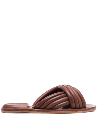 Officine Creative Cybille Leather Sandals In Brown