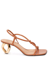 Jw Anderson J.w. Anderson Chain Heel Sandals  Brown Leather In Pecan (brown)