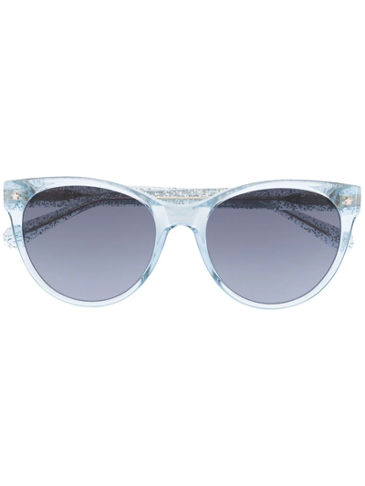 Chiara Ferragni Tinted Round-frame Sunglasses In Blue