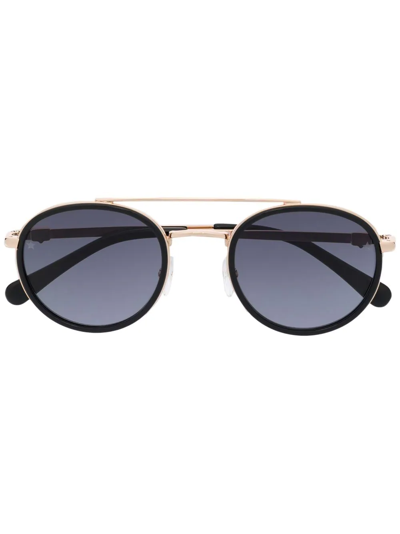 Chiara Ferragni Cf 1004/s Round Frame Sunglasses In Black