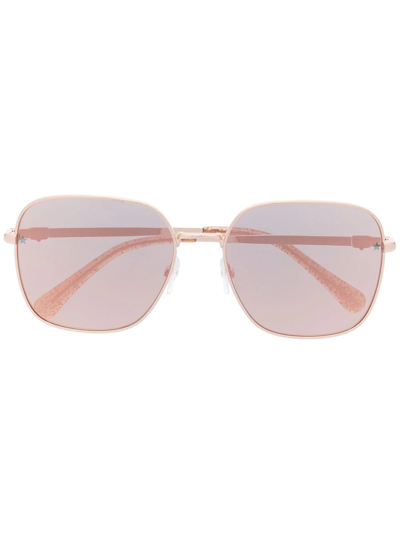 Chiara Ferragni Cf 1003/s Oversized Frame Sunglasses In Gold