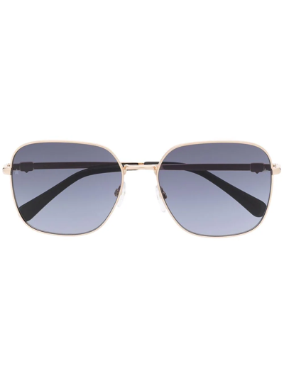 Chiara Ferragni Aviator Style Sunglasses In Gold
