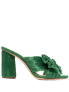 Loeffler Randall Penny Pleated Bow 80mm Mules In Sage