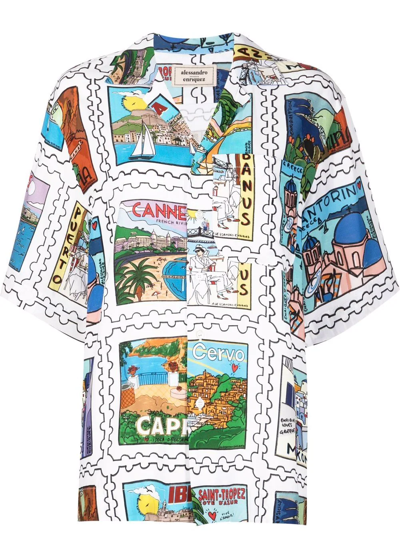 Alessandro Enriquez Graphic-print Short-sleeved Shirt In Multicolor