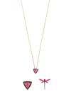 ANAPSARA 18KT ROSE GOLD DRAGONFLY EARRINGS AND NECKLACE SET