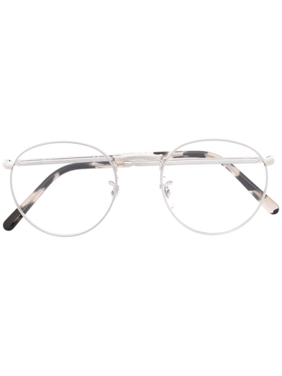 Ray Ban Round-frame Glasses In Silber