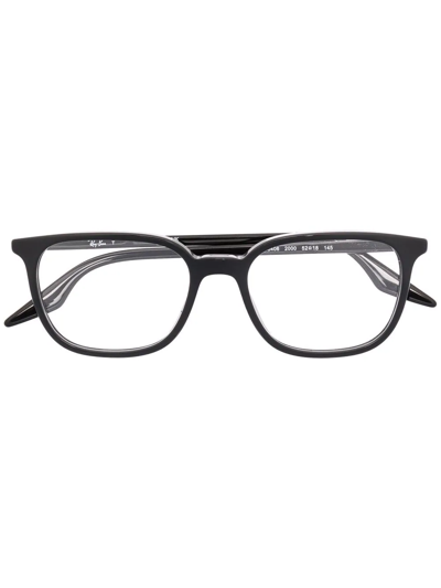 Ray Ban Rectangle-frame Optical Glasses In Schwarz