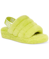 Ugg Fluff Yeah Faux Fur Slingback Sandal In Key Lime