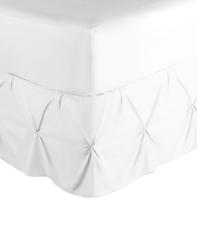 Nestl Bedding Bedding 14" Tailored Pinch Pleated Bedskirt, Full In White