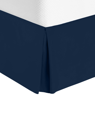 Nestl Bedding Premium 14" Tailored Drop Bedskirt, California King In Navy Blue