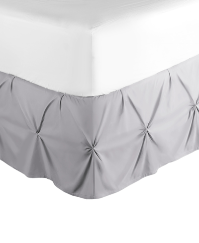 Nestl Bedding Bedding 14" Tailored Pinch Pleated Bedskirt, California King Bedding In Light Gray Lavender