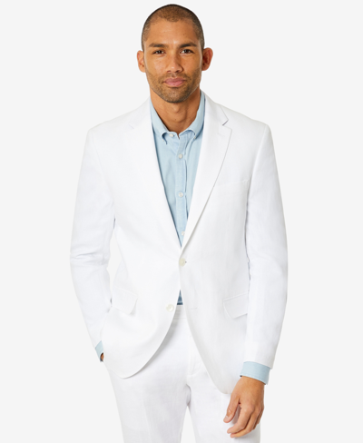 Tommy Hilfiger Men's Modern-fit Flex Stretch Linen Suit Jacket In White
