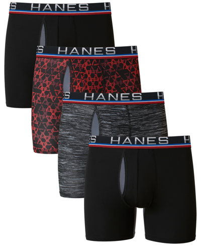 Hanes Men's Ultimate 4pk. Sport Boxer Briefs In Assorted