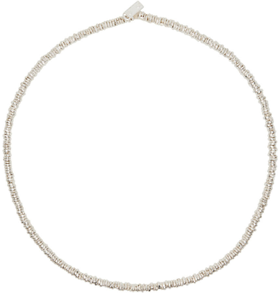 Pearls Before Swine Silver Karen Necklace In .925 Silver/hemp Rop