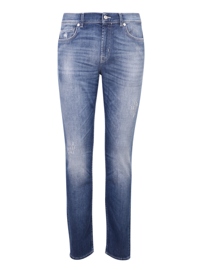 7 For All Mankind The Cropped Jo Jeans In Blue