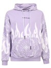 Vision Of Super Bandana-print Long-sleeve Hoodie In Purple
