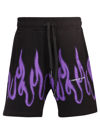 Vision Of Super Flame-print Drawstring Swim Shorts In Black