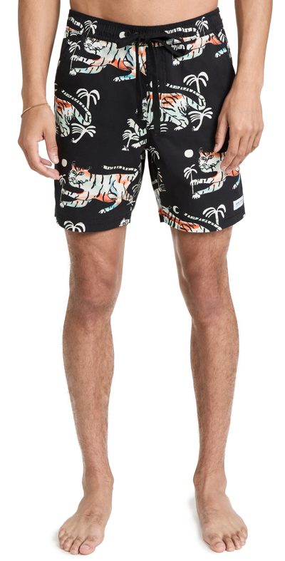 Banks Journal Happy Place Boardshorts In Black