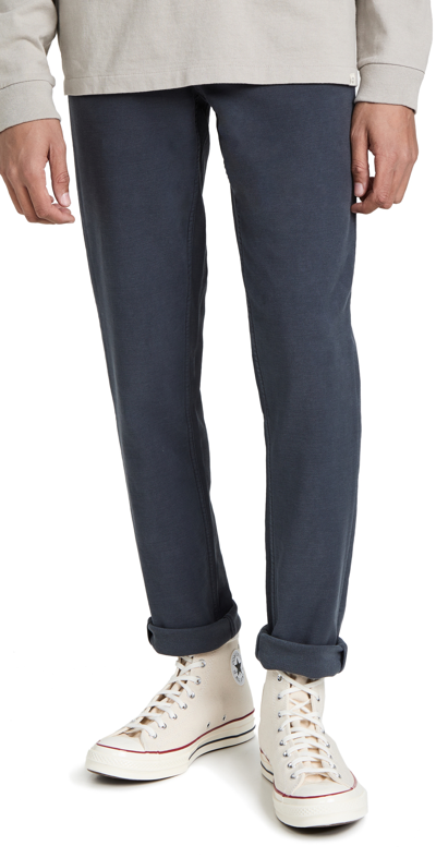 Faherty Stretch Terry 5 Pocket Pants In Slate
