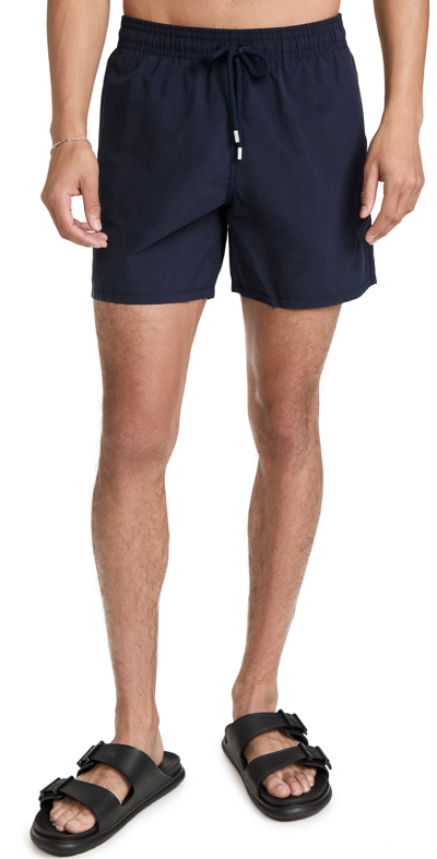 Vilebrequin Solid Moorea Swim Trunks In Blue