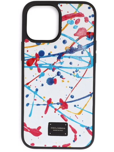 Dolce & Gabbana Abstract Print Iphone Case In White