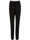 Jw Anderson Slim Fit Virgin Wool Tuxedo Trousers In Black