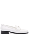 Prada Mocassini In Pelle Bianca  Donna In Weiss