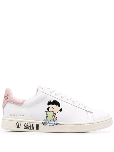 Moa Master Of Arts Women's Shoes Trainers Sneakers   Peanuts Snoopy And Lucy Gallery In White
