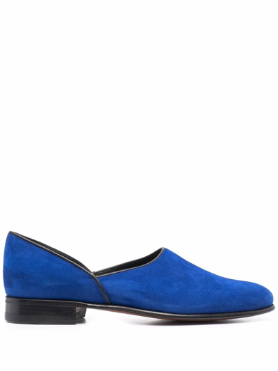 Bode Suede House Shoes In Blue