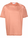 Costumein Linen Round Neck T-shirt In Brown