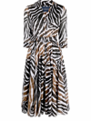 Samantha Sung Aster Sepia Shirt Dress In Schwarz