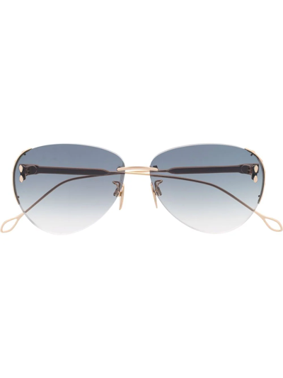 Isabel Marant Eyewear Pilot-frame Sunglasses In Gold