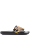 VERSACE JEANS COUTURE BAROCCO-PRINT SLIDERS