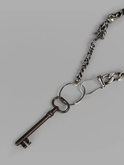 Werkstatt:münchen Werkstatt Munchen Silver Chain Key Necklace In Chain Length 23 Cm