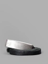 GOTI BLACK LEATHER BELT WITH SILVER BUCKLE